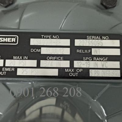 VAN ĐIỀU ÁP FISHER 142 kg/h CS400IR-8FC8